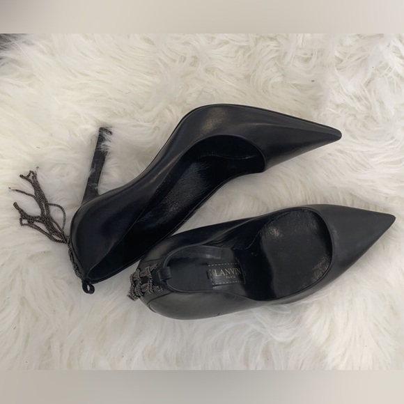 Lanvin high heels in black pointed toe - Picture 4 of 4